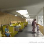 Rendering of new corridor showing new seating.