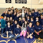 The 7th grade class with the Stanley Cup.