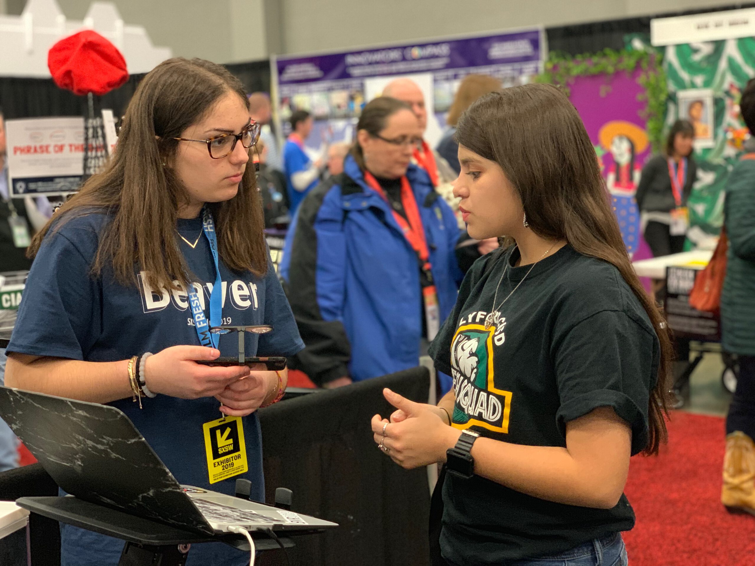 Beaver students at SXSWedu talking about virtual reality