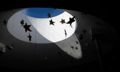 Stars hang from the VPAC skylight