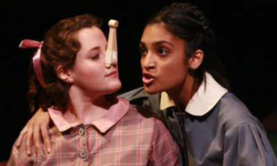 Ally Sass '11 (L) and Brittany Volcy '11 in Little Women