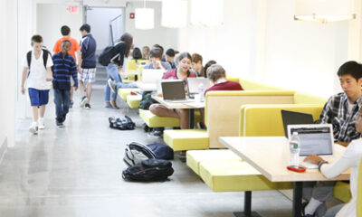 Lounge area in renovated science wing