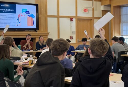 History students simulate Senate debate