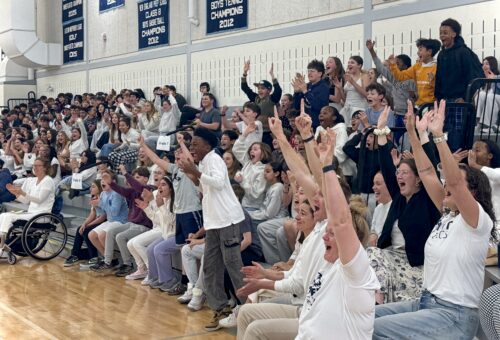 Students cheering at The Beaver Games